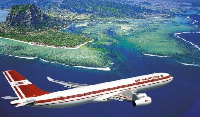 Aereo Air Mauritius in volo