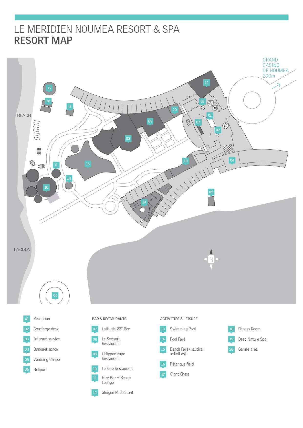 RESORT MAP LE MERIDIEN NOUMEA